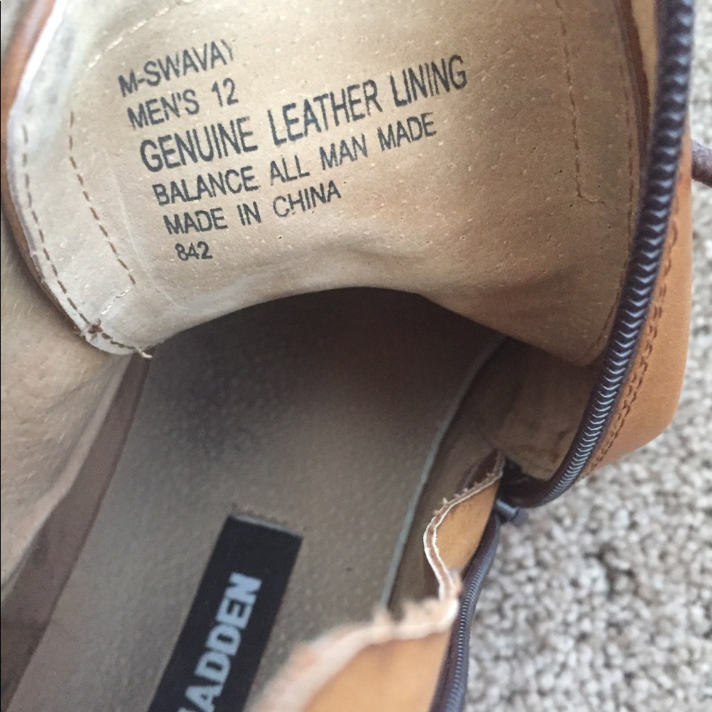 Steve Madden Men’s Swavay Wingtip Boots - Size 12 - Picture 6 of 6